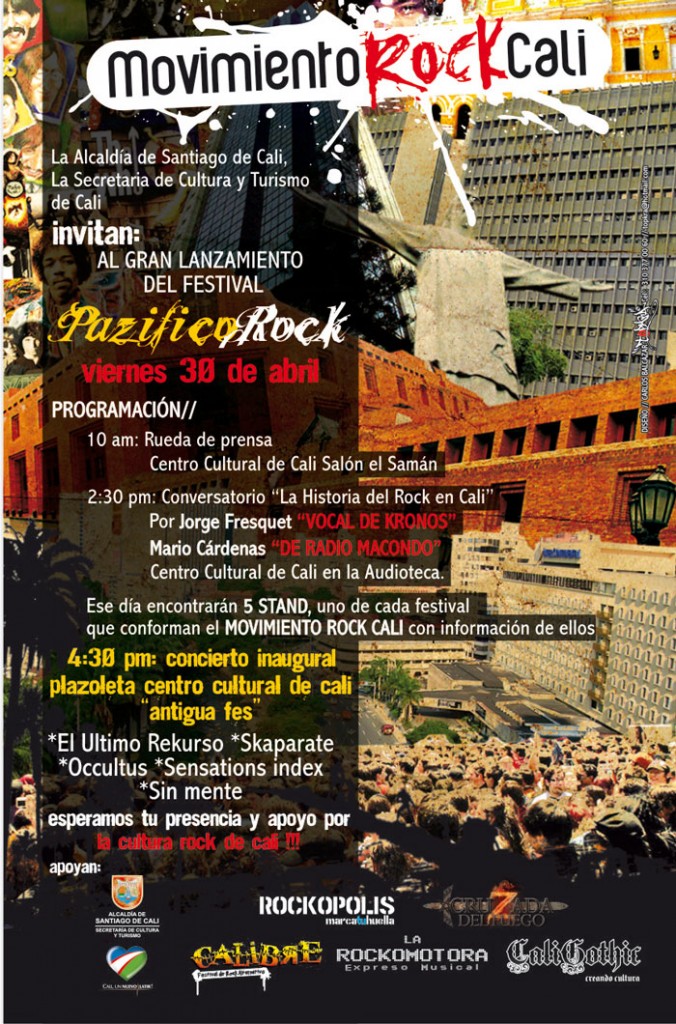 Abr 30 - Lanzamiento PAZIFICO ROCK - Cali